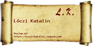 Lóczi Katalin névjegykártya