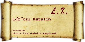 Lóczi Katalin névjegykártya