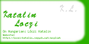 katalin loczi business card