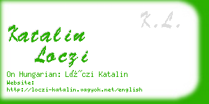 katalin loczi business card